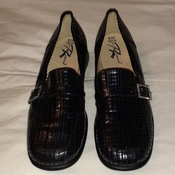 Ros Hammerson‎ Ros Tech Blk Gry Rhinestone Loafers - Picture 1 of 8